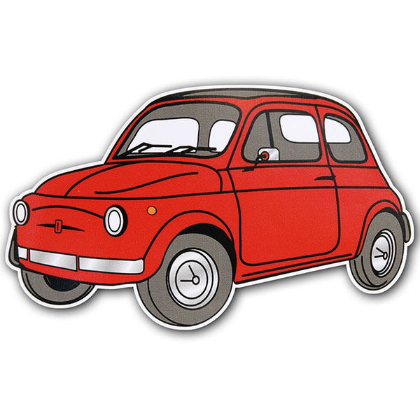 FIAT 500 Sticker (Red)
