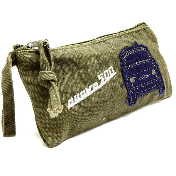 FIAT 500 Canvas Mini Pouch (Khaki)