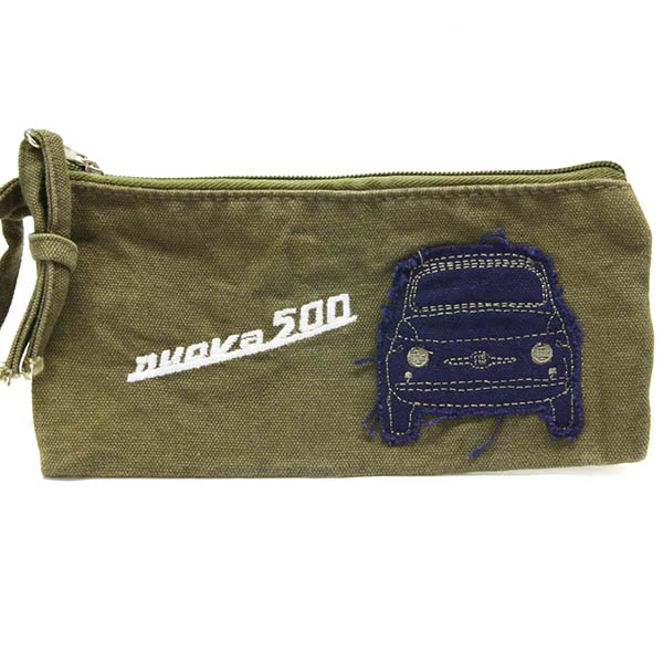 FIAT 500 Canvas Mini Pouch (Khaki)