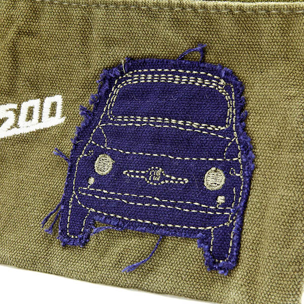 FIAT 500 Canvas Mini Pouch (Khaki)