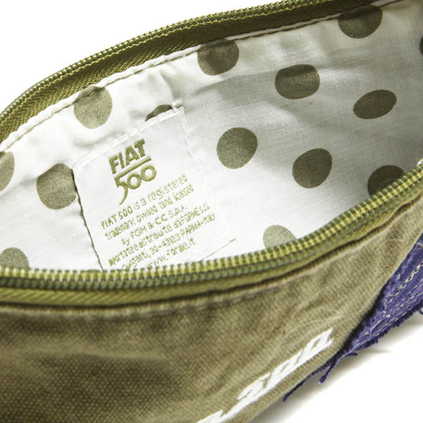 FIAT 500 Canvas Mini Pouch (Khaki)