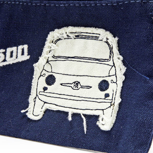 FIAT 500 Canvas Mini Pouch(Navy)