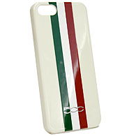 FIAT 500 iPhone5/5S背面ケース (ホワイト/ストライプ)