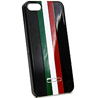 FIAT 500 iPhone5/5S背面ケース (ブラック/ストライプ)