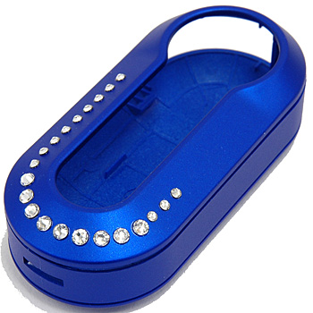 FIAT 500 Key Cover (SWAROVSKI/Blue)