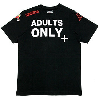 ABARTH純正Tシャツ-ADULTS ONLY/ブラック -by Kappa