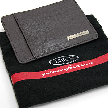 Pininfarina Leather Card Holder PERGUSA by BRICS (Dark Brown)(BP908861-099)