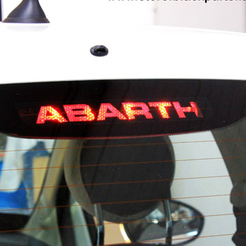 ABARTH 500ハイマウントブレーキランプ用ロゴステッカー(抜き文字タイプ)<br><font size=-1 color=red>06/20到着</font>