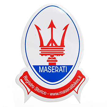 Registro Storico MOTO MASERATI Sticker (Emblem Shaped)