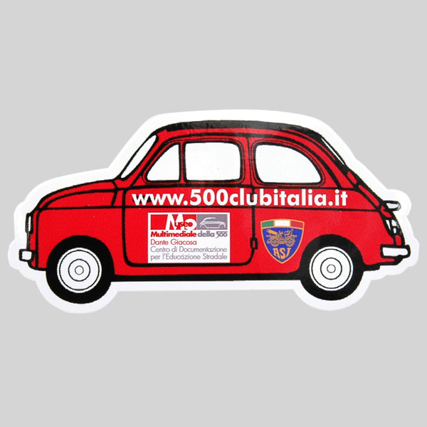 FIAT 500 CLUB ITALIA Sticker(CAR Shaped/Type A)