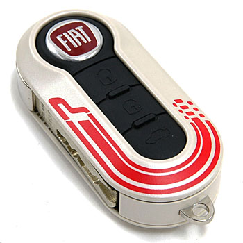 FIAT Grande Punto Keycover(White/Red Logo)