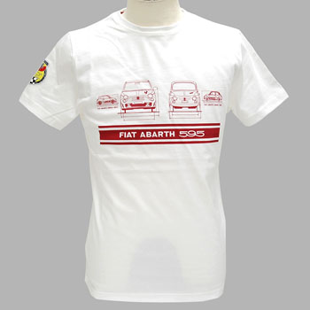 ABARTH純正595 50周年アニバーサリーTシャツ(ホワイト)