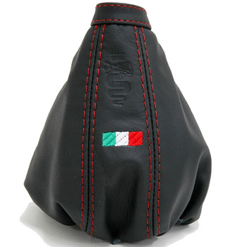 Alfa Romeo 159 Leather Hand Brake Boots(Black/Snake Stamped/Italian Flag)