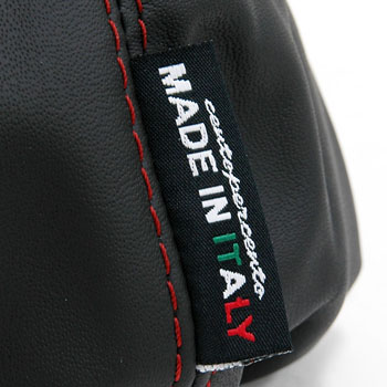 Alfa Romeo 159 Leather Hand Brake Boots(Black/Snake Stamped/Italian Flag)