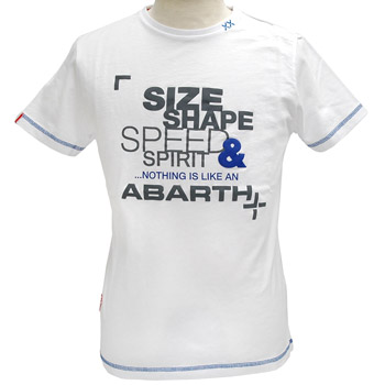 ABARTH純正SIZE SHAPE SPEED & SPIRIT Tシャツ/ホワイト