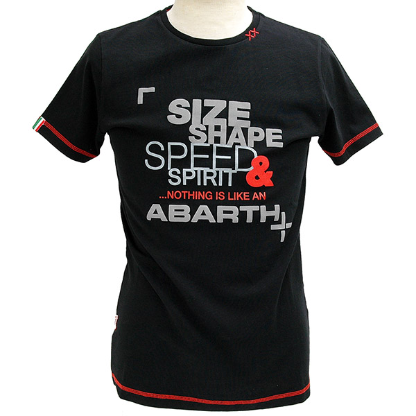 ABARTH純正SIZE SHAPE SPEED & SPIRIT Tシャツ/ブラック