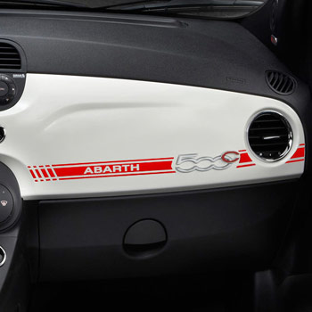 ABARTH 500 Dash Boad Stripe Sticker(LHD/Red)