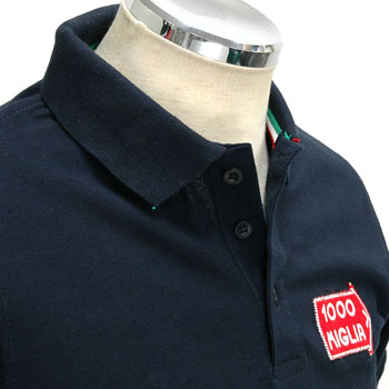 1000 MIGLIA Official Polo-Shirts(Navy/Tri Color Line)