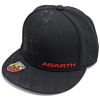 ABARTH純正フラットバイザーキャップ(ブラック/レッドロゴ)