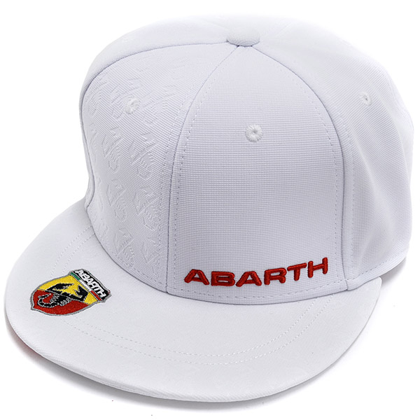 ABARTH純正フラットバイザーキャップ(ホワイト/レッドロゴ)