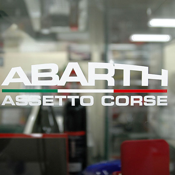 ABARTH ASSETTO CORSE Logo Sticker (Die Cut/White)