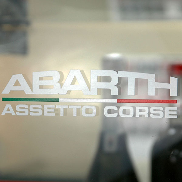 ABARTH ASSETTO CORSE Logo Sticker (Die Cut/White)