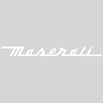 MASERATI Logo Sticker (Die Cut/White)