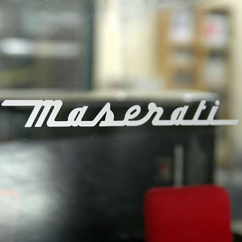 MASERATI Logo Sticker (Die Cut/Silver)