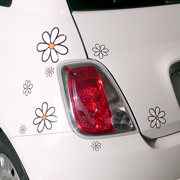 FIAT 500 Flower Sticker