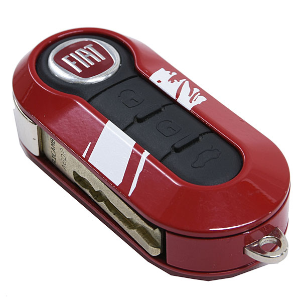 Fiat Genuine Key Cover (Red / White Stripe Prototype)