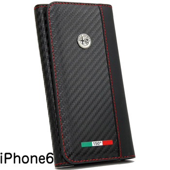 Alfa Romeo純正iPhone6/6sスリーブケース(カーボンルック/フブラック)4.5〜5.5inch対応