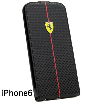 Ferrari純正 iPhone6/6sフラップケース-F1/ブラック-