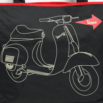 Vespa Nylon Shopping Bag(Black)