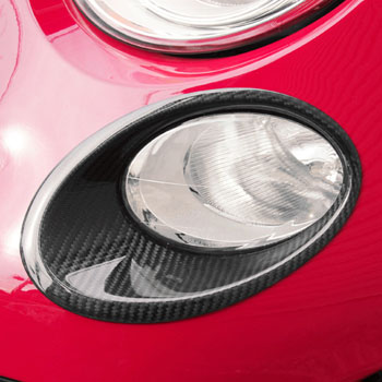 ABARTH 500 カーボンポジションライトカバー by THREE HUNDRED