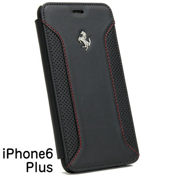 Ferrari純正 iPhone6/6s Plusレザーブックタイプケース-F12/ブラック-