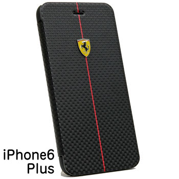 Ferrari純正 iPhone6/6s Plusブックタイプケース-F1/ブラック-