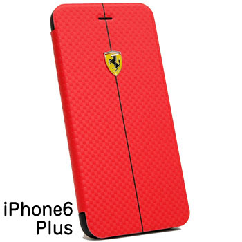 Ferrari純正 iPhone6/6s Plusブックタイプケース-F1/レッド-