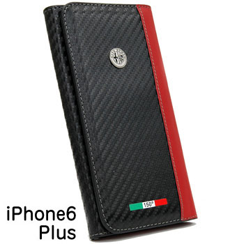Alfa Romeo純正iPhone6/6s Plusスリーブケース(カーボンルック/レッド)5.5〜6inch