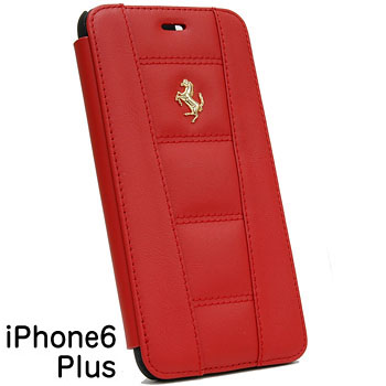 Ferrari純正 iPhone6/6s Plusブックタイプケース-レッド-