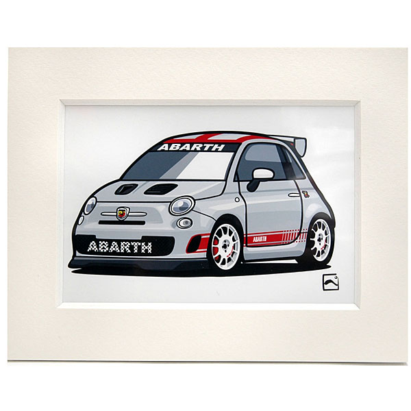 ABARTH 500 ASSETTO CORSAスモールイラストレーション by 林部研一