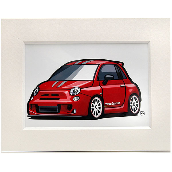 ABARTH 695 Cinquone Stradale Romeo Ferrarisスモールイラストレーション by 林部研一