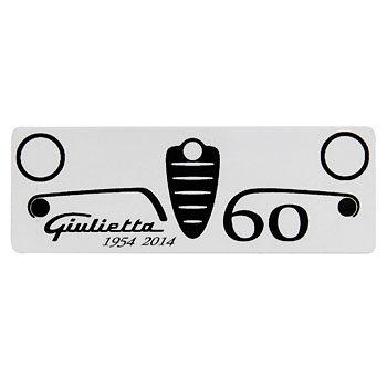 Alfa Romeo Giulietta 60周年記念ロゴステッカー(ホワイト) by RIA(Registro Italiano Alfa Romeo)