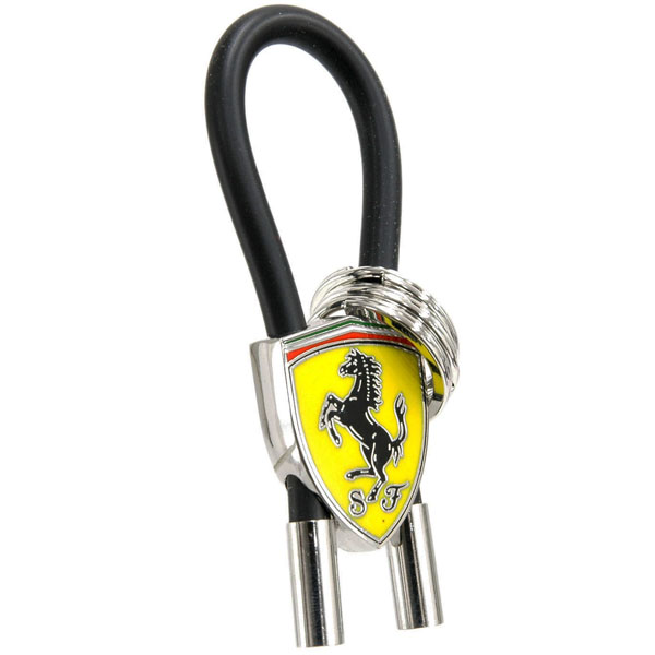 Ferrari SF Emblem Keyring(Rubber wire Type BLACK)