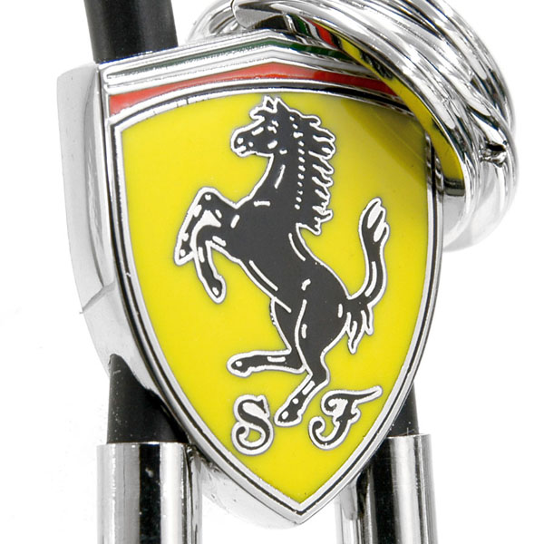 Ferrari SF Emblem Keyring(Rubber wire Type BLACK)