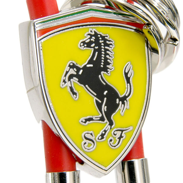 Ferrari SF Emblem Keyring(Rubber wire Type RED)