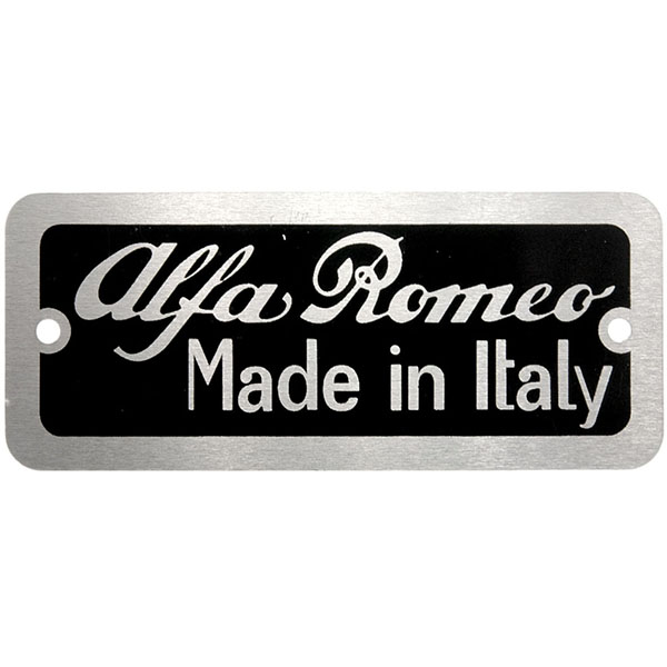 Alfa Romeo chassis plate(re-product)