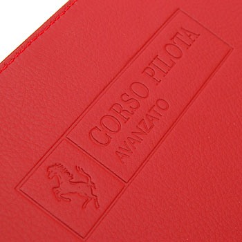 Ferrari Leather Binder CORSO PILOTA-Red-