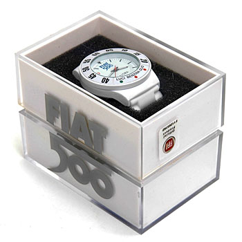 FIAT 500 Wrist Watch-Rubber Type/White-