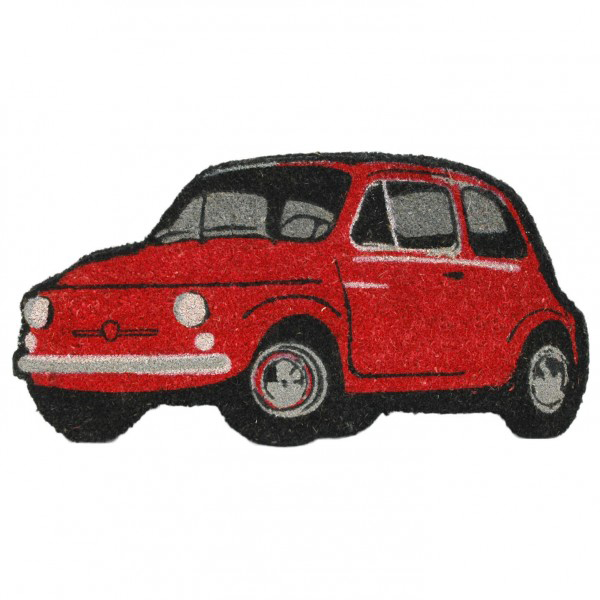 FIAT 500型玄関マット(レッド)