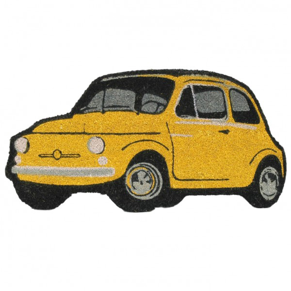 FIAT 500型玄関マット(イエロー)